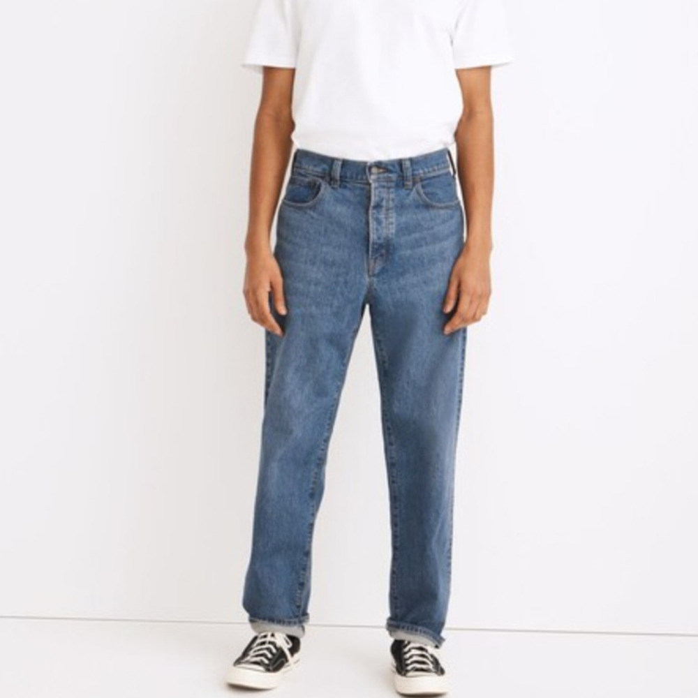 Madewell Mens Vintage Straight Jeans Medium Millbrook Wash Button Fly 38x32